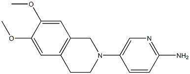 5-(6,7-dimethoxy-1,2,3,4-tetrahydroisoquinolin-2-yl)pyridin-2-amine Struktur