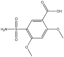 5-(aminosulfonyl)-2,4-dimethoxybenzoic acid Struktur