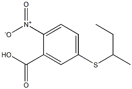 5-(butan-2-ylsulfanyl)-2-nitrobenzoic acid Struktur