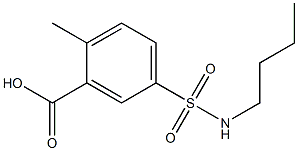 5-(butylsulfamoyl)-2-methylbenzoic acid Struktur