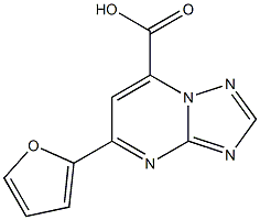 5-(furan-2-yl)-[1,2,4]triazolo[1,5-a]pyrimidine-7-carboxylic acid Struktur