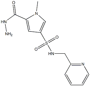 5-(hydrazinocarbonyl)-1-methyl-N-(pyridin-2-ylmethyl)-1H-pyrrole-3-sulfonamide Struktur