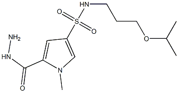 5-(hydrazinocarbonyl)-N-(3-isopropoxypropyl)-1-methyl-1H-pyrrole-3-sulfonamide Struktur