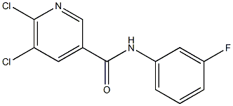 5,6-dichloro-N-(3-fluorophenyl)pyridine-3-carboxamide Struktur