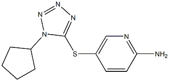 5-[(1-cyclopentyl-1H-1,2,3,4-tetrazol-5-yl)sulfanyl]pyridin-2-amine Struktur