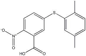 5-[(2,5-dimethylphenyl)sulfanyl]-2-nitrobenzoic acid Struktur