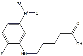 5-[(2-fluoro-5-nitrophenyl)amino]pentanoic acid Struktur