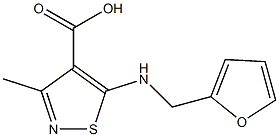 5-[(2-furylmethyl)amino]-3-methylisothiazole-4-carboxylic acid Struktur