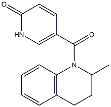 5-[(2-methyl-1,2,3,4-tetrahydroquinolin-1-yl)carbonyl]-1,2-dihydropyridin-2-one Struktur