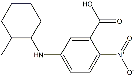 5-[(2-methylcyclohexyl)amino]-2-nitrobenzoic acid Struktur