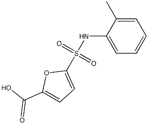 5-[(2-methylphenyl)sulfamoyl]furan-2-carboxylic acid Struktur