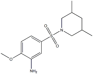 5-[(3,5-dimethylpiperidine-1-)sulfonyl]-2-methoxyaniline Struktur