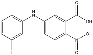 5-[(3-iodophenyl)amino]-2-nitrobenzoic acid Struktur