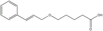 5-[(3-phenylprop-2-en-1-yl)oxy]pentanoic acid Struktur