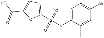 5-[(4-bromo-2-methylphenyl)sulfamoyl]furan-2-carboxylic acid Struktur