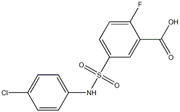 5-[(4-chlorophenyl)sulfamoyl]-2-fluorobenzoic acid Struktur