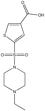 5-[(4-ethylpiperazine-1-)sulfonyl]thiophene-3-carboxylic acid Struktur