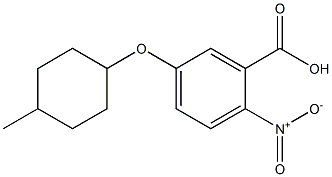 5-[(4-methylcyclohexyl)oxy]-2-nitrobenzoic acid Struktur