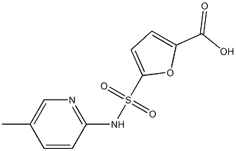 5-[(5-methylpyridin-2-yl)sulfamoyl]furan-2-carboxylic acid Struktur