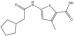 5-[(cyclopentylacetyl)amino]-3-methylthiophene-2-carboxylic acid Struktur