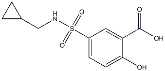 5-[(cyclopropylmethyl)sulfamoyl]-2-hydroxybenzoic acid Struktur