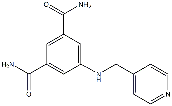 5-[(pyridin-4-ylmethyl)amino]benzene-1,3-dicarboxamide Struktur