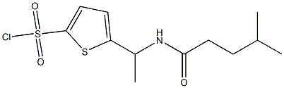 5-[1-(4-methylpentanamido)ethyl]thiophene-2-sulfonyl chloride Struktur