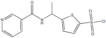 5-[1-(pyridin-3-ylformamido)ethyl]thiophene-2-sulfonyl chloride Struktur