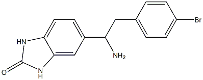 5-[1-amino-2-(4-bromophenyl)ethyl]-2,3-dihydro-1H-1,3-benzodiazol-2-one Struktur