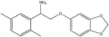 5-[2-amino-2-(2,5-dimethylphenyl)ethoxy]-2H-1,3-benzodioxole Struktur