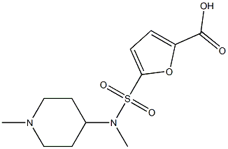 5-[methyl(1-methylpiperidin-4-yl)sulfamoyl]furan-2-carboxylic acid Struktur