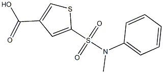 5-[methyl(phenyl)sulfamoyl]thiophene-3-carboxylic acid Struktur