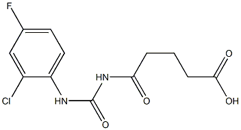 5-{[(2-chloro-4-fluorophenyl)carbamoyl]amino}-5-oxopentanoic acid Struktur