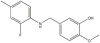 5-{[(2-fluoro-4-methylphenyl)amino]methyl}-2-methoxyphenol Struktur