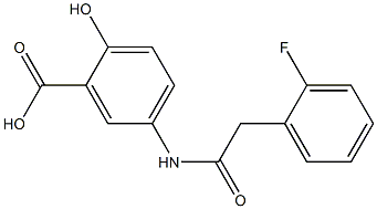 5-{[(2-fluorophenyl)acetyl]amino}-2-hydroxybenzoic acid Struktur