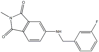 5-{[(3-fluorophenyl)methyl]amino}-2-methyl-2,3-dihydro-1H-isoindole-1,3-dione Struktur