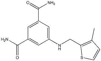 5-{[(3-methylthiophen-2-yl)methyl]amino}benzene-1,3-dicarboxamide Struktur