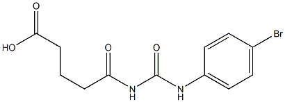 5-{[(4-bromophenyl)carbamoyl]amino}-5-oxopentanoic acid Struktur