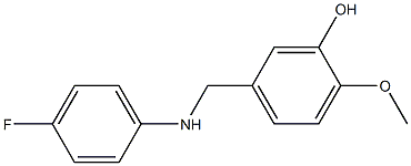 5-{[(4-fluorophenyl)amino]methyl}-2-methoxyphenol Struktur