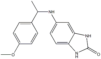 5-{[1-(4-methoxyphenyl)ethyl]amino}-2,3-dihydro-1H-1,3-benzodiazol-2-one Struktur