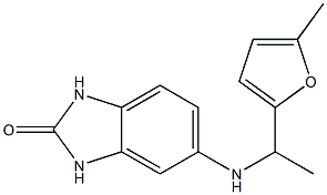 5-{[1-(5-methylfuran-2-yl)ethyl]amino}-2,3-dihydro-1H-1,3-benzodiazol-2-one Struktur