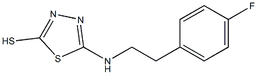 5-{[2-(4-fluorophenyl)ethyl]amino}-1,3,4-thiadiazole-2-thiol Struktur