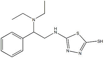 5-{[2-(diethylamino)-2-phenylethyl]amino}-1,3,4-thiadiazole-2-thiol Struktur