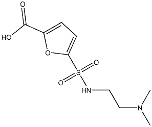 5-{[2-(dimethylamino)ethyl]sulfamoyl}furan-2-carboxylic acid Struktur