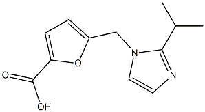 5-{[2-(propan-2-yl)-1H-imidazol-1-yl]methyl}furan-2-carboxylic acid Struktur