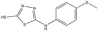 5-{[4-(methylsulfanyl)phenyl]amino}-1,3,4-thiadiazole-2-thiol Struktur