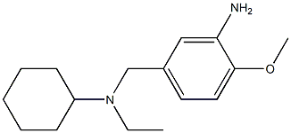 5-{[cyclohexyl(ethyl)amino]methyl}-2-methoxyaniline Struktur