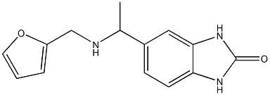 5-{1-[(furan-2-ylmethyl)amino]ethyl}-2,3-dihydro-1H-1,3-benzodiazol-2-one Struktur