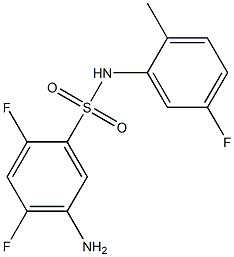 5-amino-2,4-difluoro-N-(5-fluoro-2-methylphenyl)benzene-1-sulfonamide Struktur