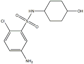 5-amino-2-chloro-N-(4-hydroxycyclohexyl)benzene-1-sulfonamide Struktur